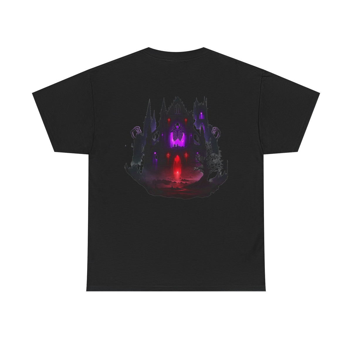 Official Redeyez "Skeletal Warrior & Gothic Castle" Heavy Cotton Tee