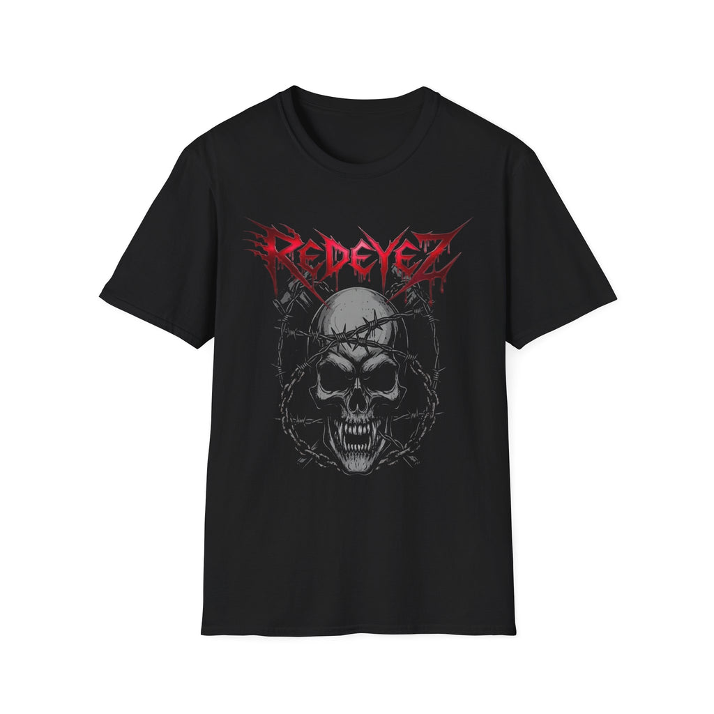 Official Redeyez Gothic Barbed Wire The Sceptre Of Shadows Skull Tee