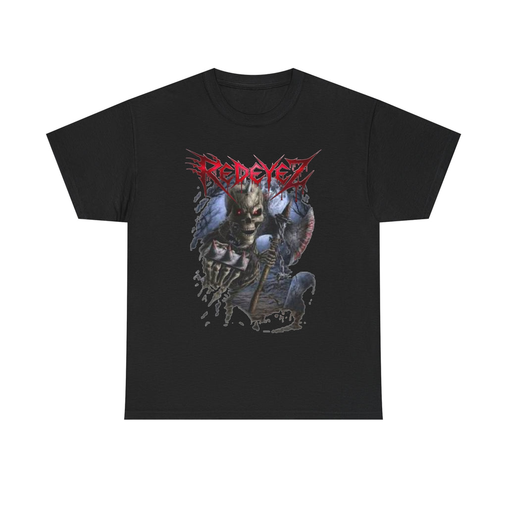 Official Redeyez "Skeletal Warrior & Gothic Castle" Heavy Cotton Tee
