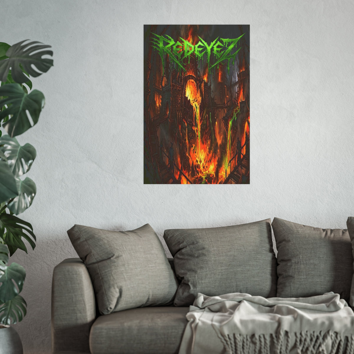Redeyez Hellfire Fortress Heavy Metal Poster (Satin/Matte)
