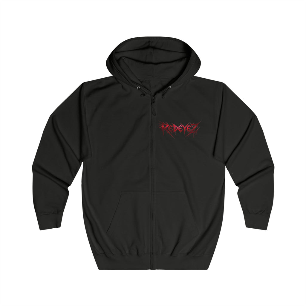 Official Redeyez "Red Skull & Crossbones" Full-Zip Hoodie