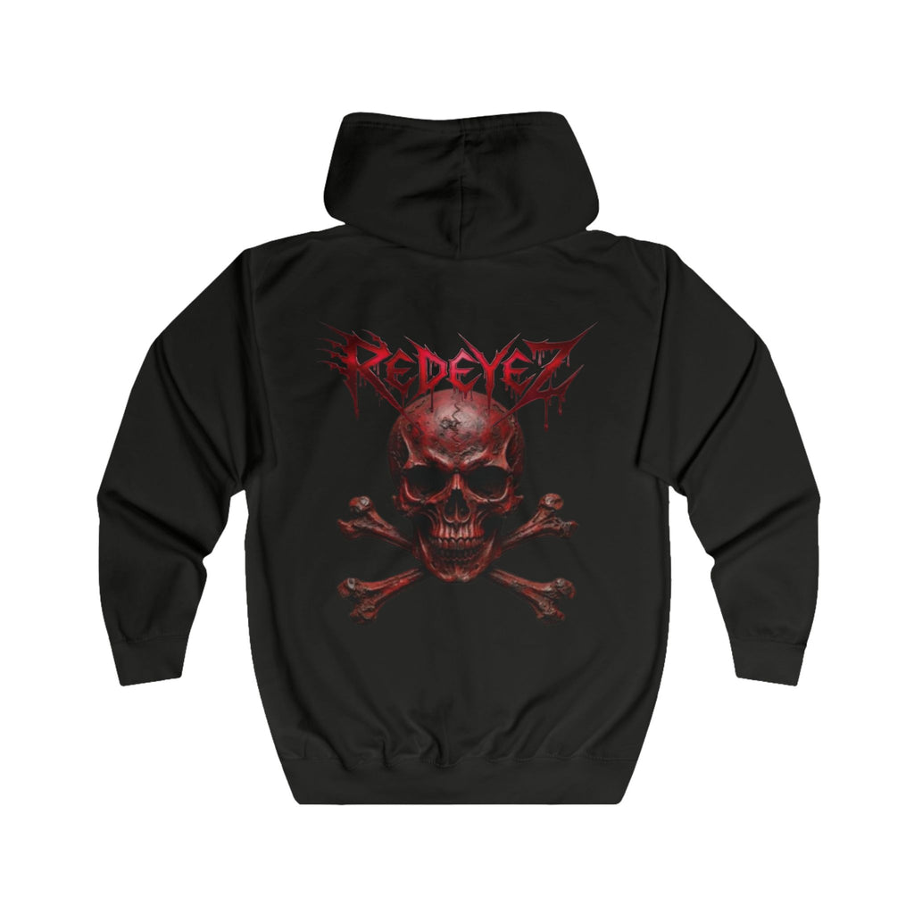 Official Redeyez "Red Skull & Crossbones" Full-Zip Hoodie